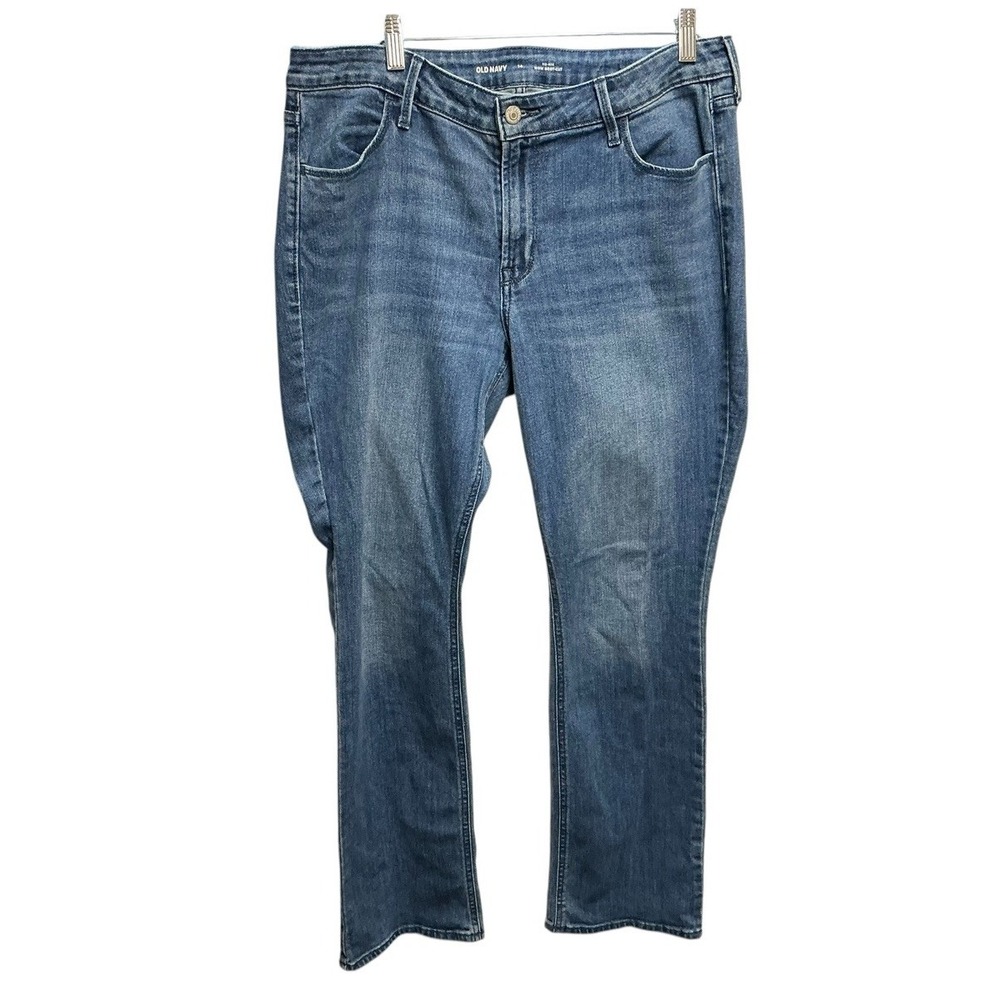 Old Navy Jeans Womens Size 14 WOW Boot Cut Mid Rise Blue Denim‎ Medium Wash